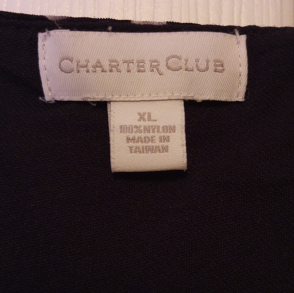 Charter Club polkadot black and white top.XL - Picture 7 of 7